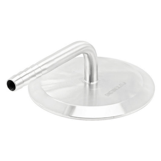 4" Tri Clamp Cap with 1/2" OD Barbed 90° Elbow  - Tri Clover Sanitary Stainless Steel Fitting
