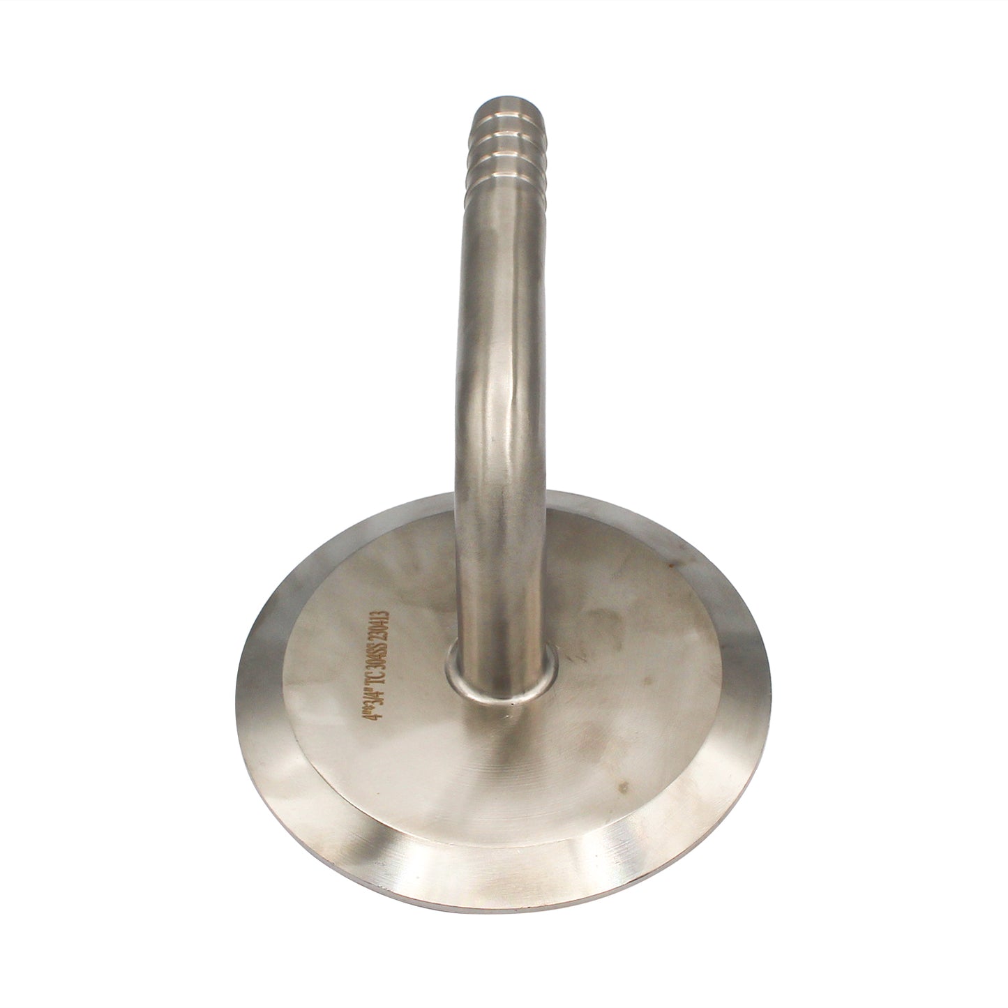 4" Tri Clamp Cap with 3/4" OD Barbed 90° Elbow  - Tri Clover Sanitary Stainless Steel Fitting