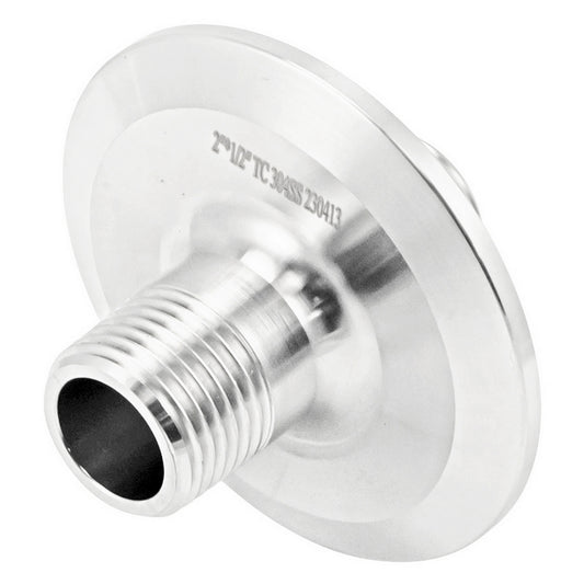 2" Tri Clamp X 1/2" Male NPT (1/2" MNPT Interior) Adapter - Tri Clover Sanitary Stainless Steel Fitting