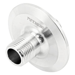 Stainless Steel Tri-Clover Fitting - 2" TC X 1/2" Male NPT (1/2" MNPT Interior)