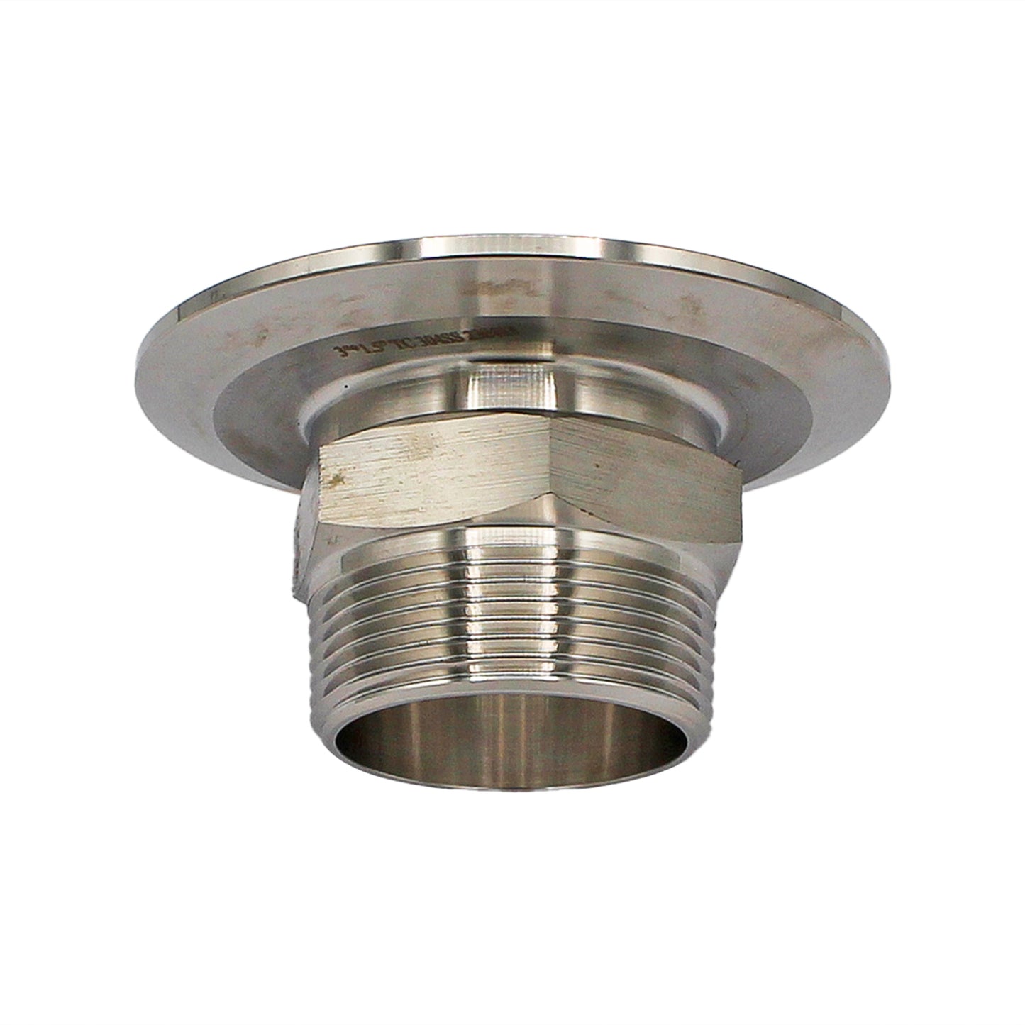 3" Tri Clamp X 1 1/2" Male NPT Adapter - Tri Clover Sanitary Stainless Steel Fitting