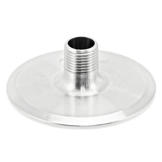 3" Tri Clamp X 1/2" Male NPT (1/2" FNPT Interior) Adapter - Tri Clover Sanitary Stainless Steel Fitting
