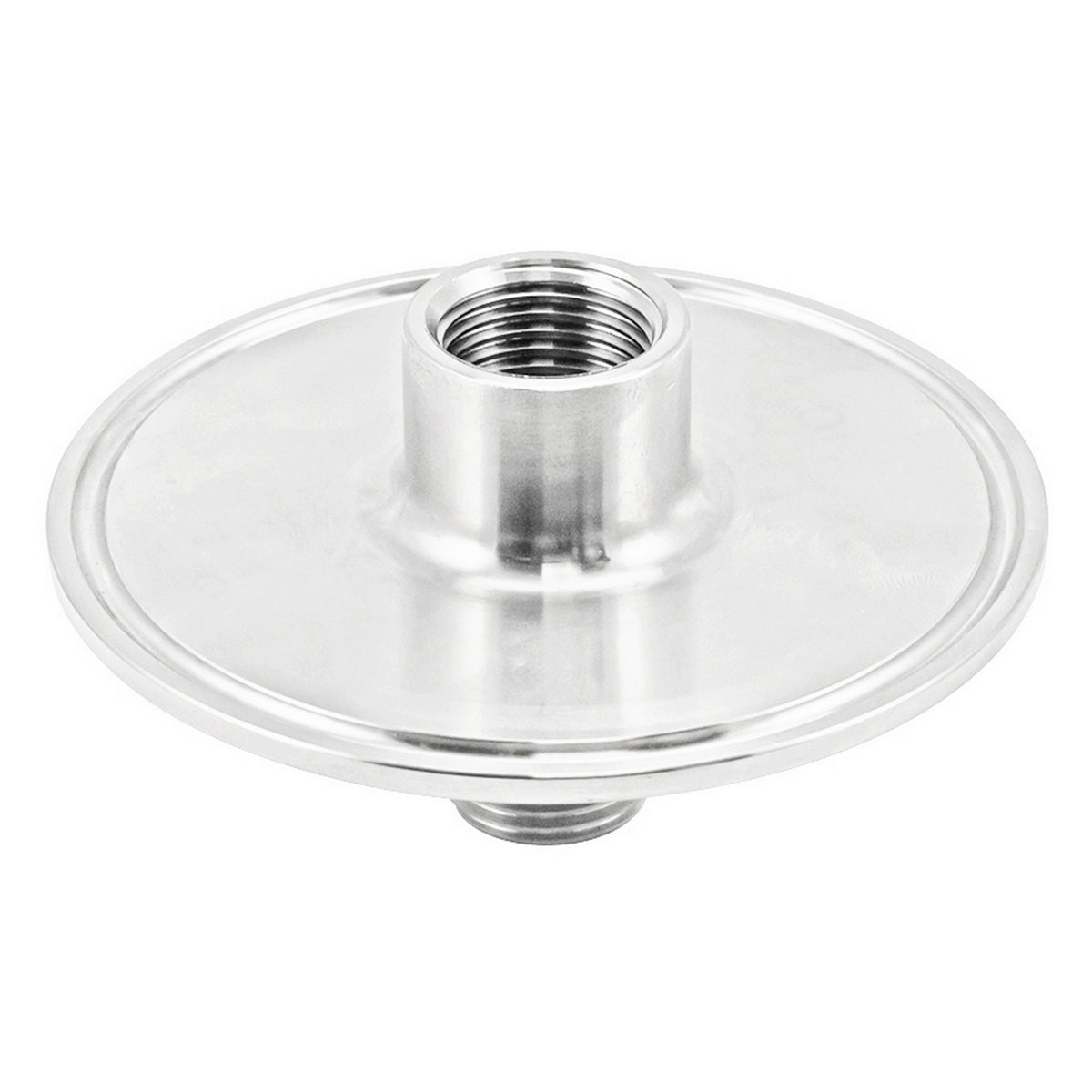 3" Tri Clamp X 1/2" Male NPT (1/2" FNPT Interior) Adapter - Tri Clover Sanitary Stainless Steel Fitting