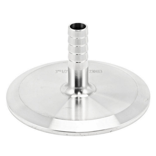 Stainless Steel Tri-Clover Fitting - 3" TC X 1/2" OD Barb