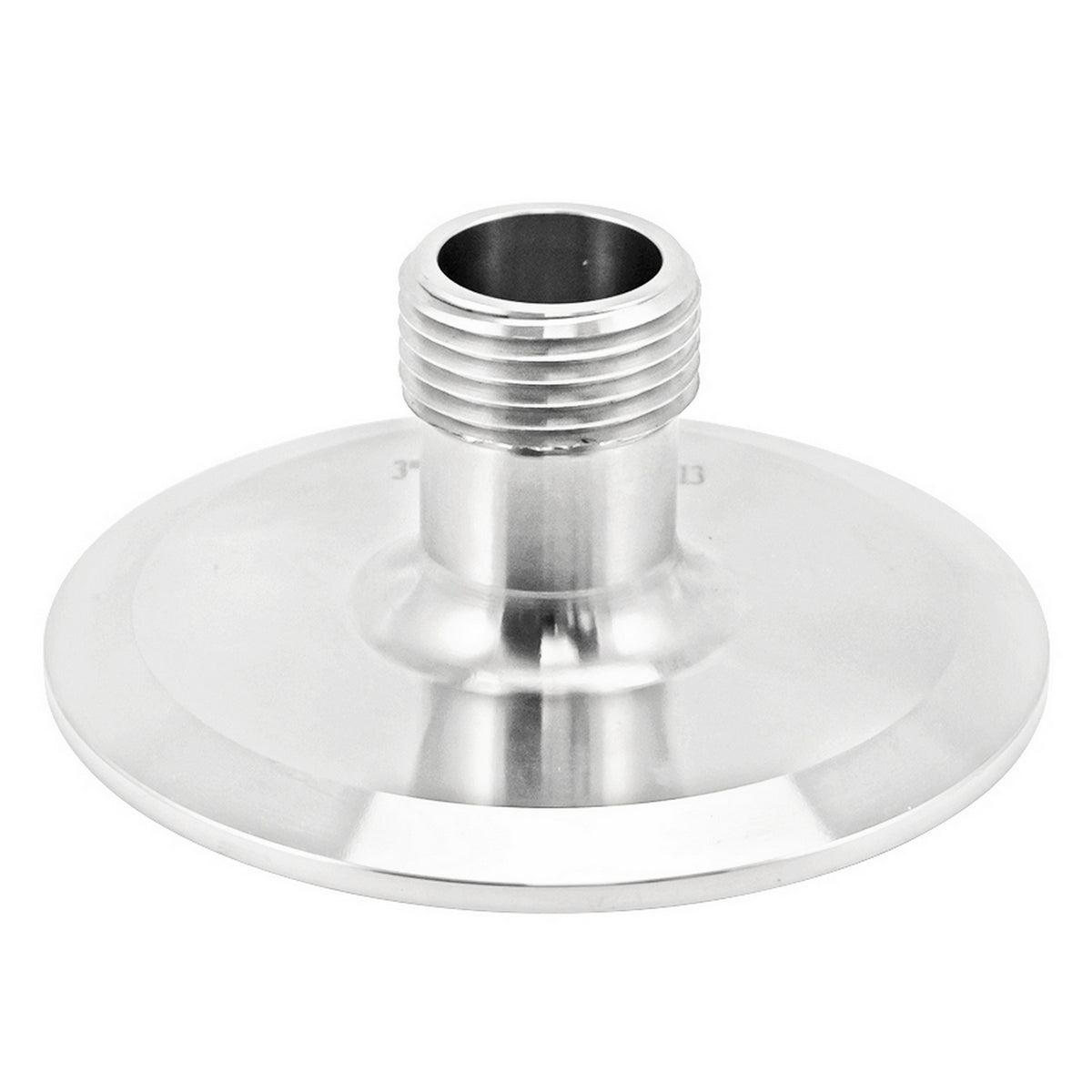 Stainless Steel Tri-Clover Fitting - 3" TC X 3/4" Male Garden Hose