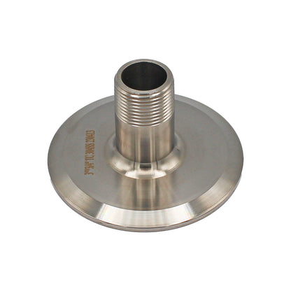 3" Tri Clamp X 3/4" Male NPT Adapter - Tri Clover Sanitary Stainless Steel Fitting