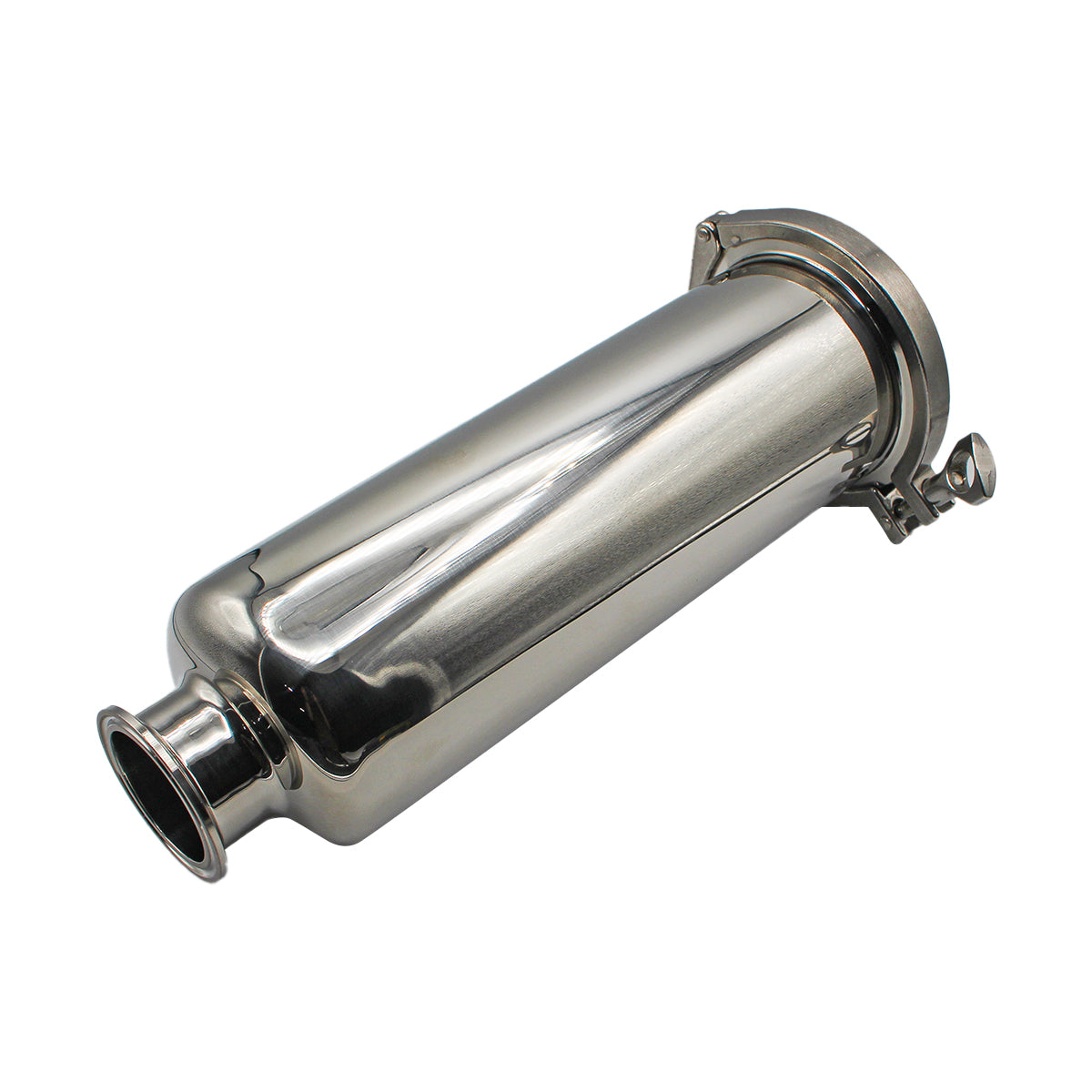 Stainless Steel Tri-Clover Inline Sanitary Filter - 2 TC