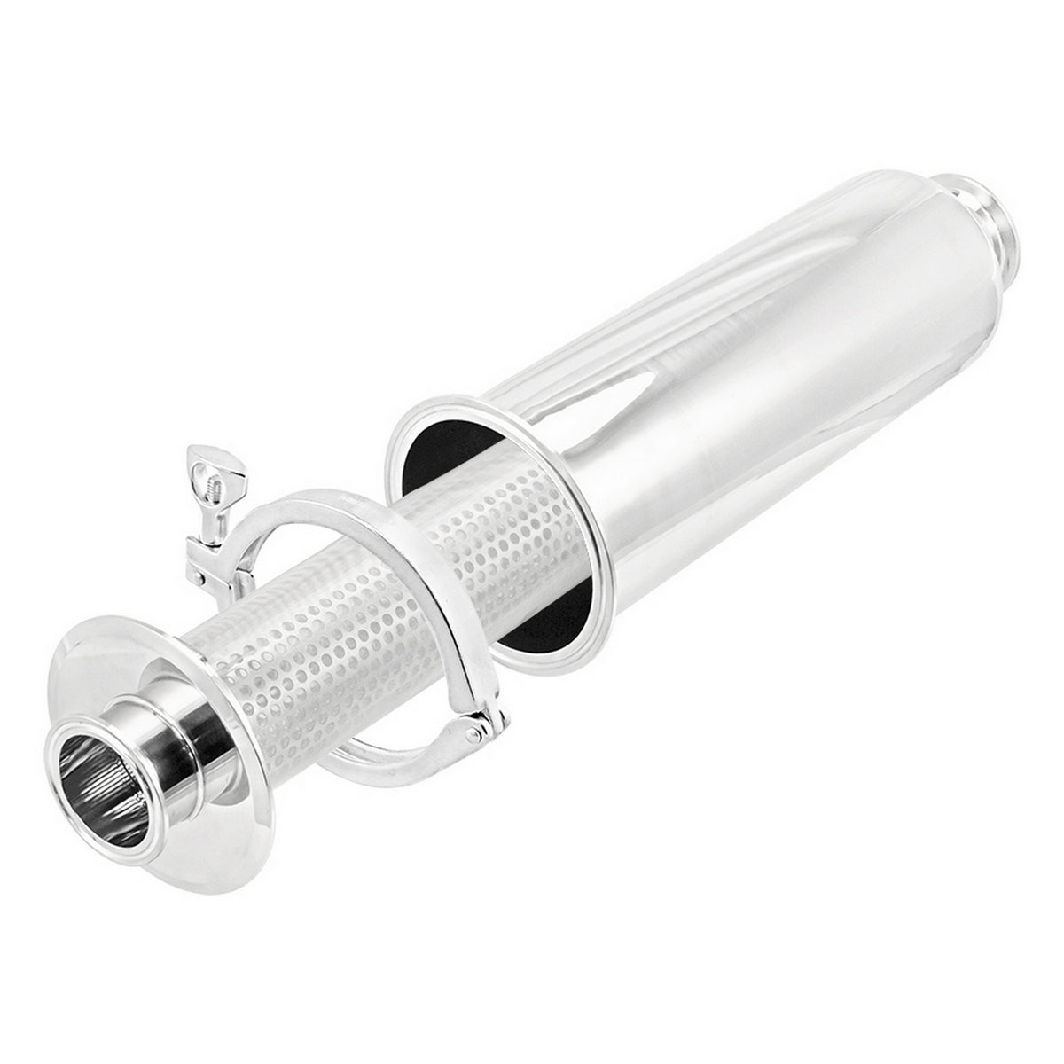 Stainless Steel Tri-Clover Inline Sanitary Filter - 2" TC