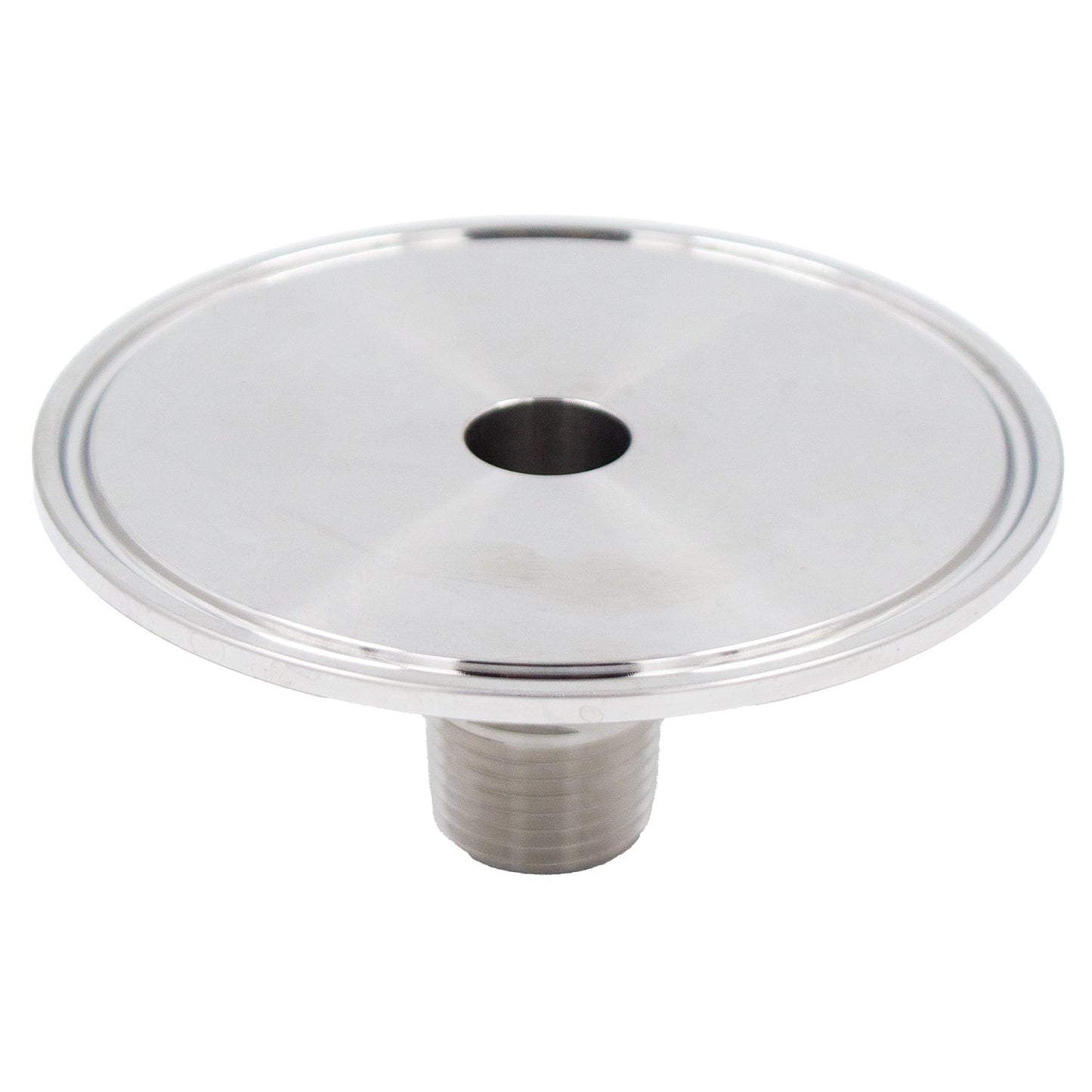 Stainless Steel Tri-Clover Fitting - 3" TC X 1/2" Male NPT