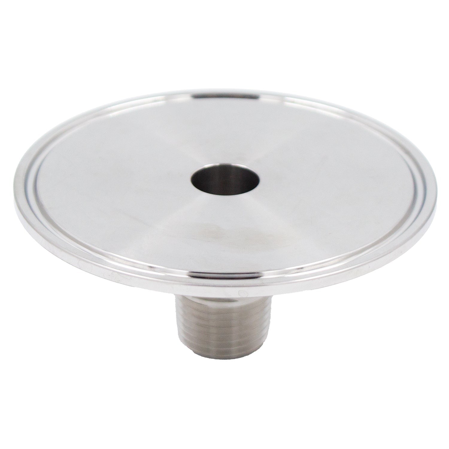 Stainless Steel Tri-Clover Fitting - 3" TC X 1/2" Male NPT