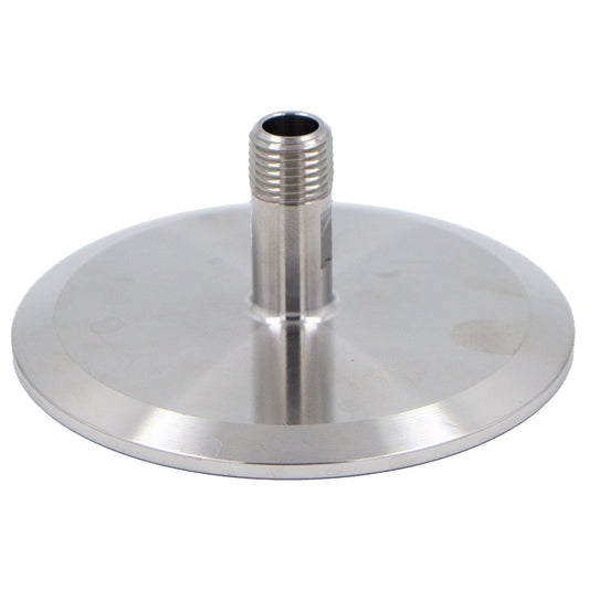 Stainless Steel Tri-Clover Fitting - 3" TC X 1/4" Male NPT