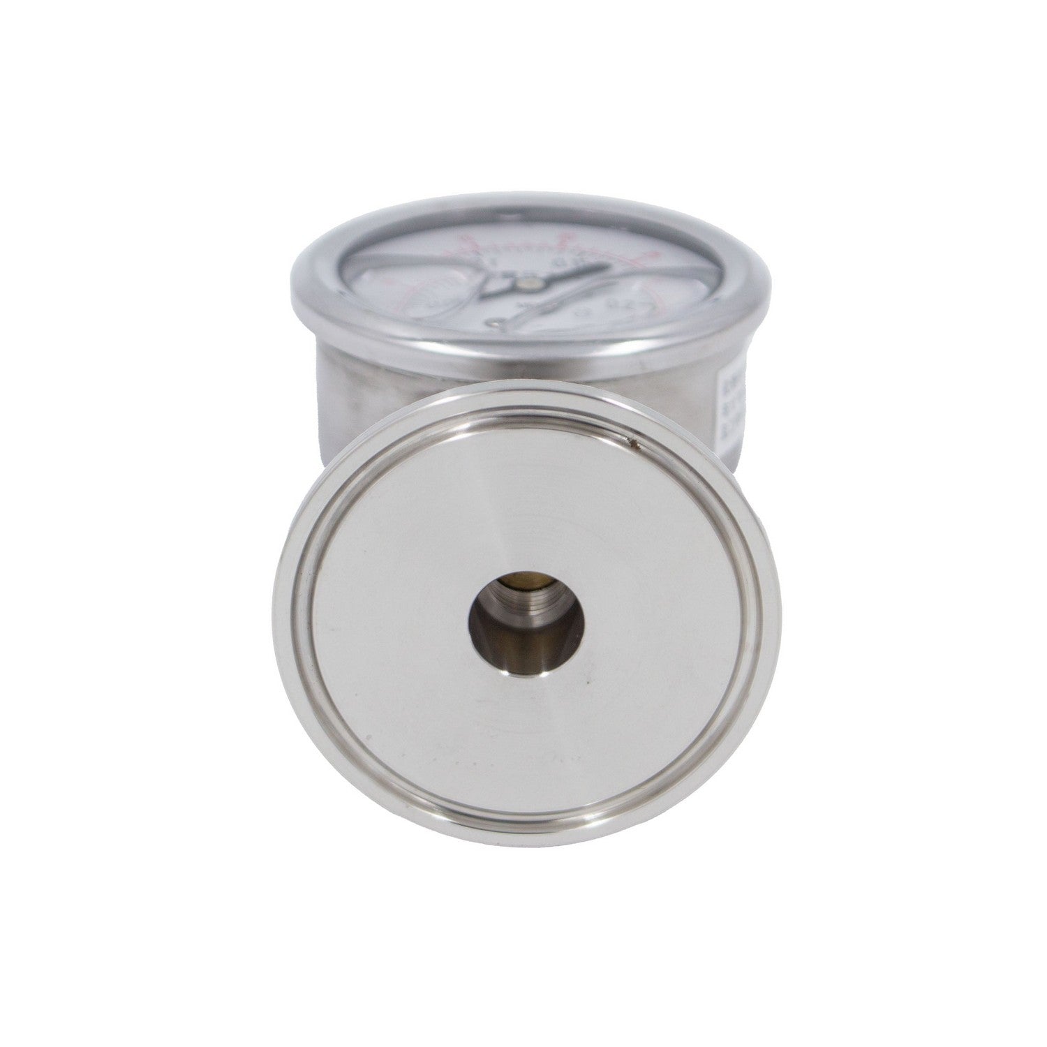 Stainless Steel Tri-Clover Pressure Gauge - 2" TC (0 - 35 PSI)