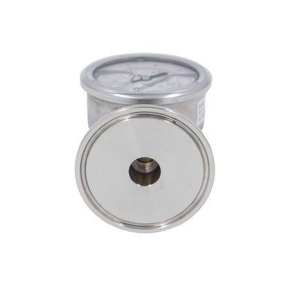 Stainless Steel Tri-Clover Pressure Gauge - 2" TC (0 - 35 PSI)