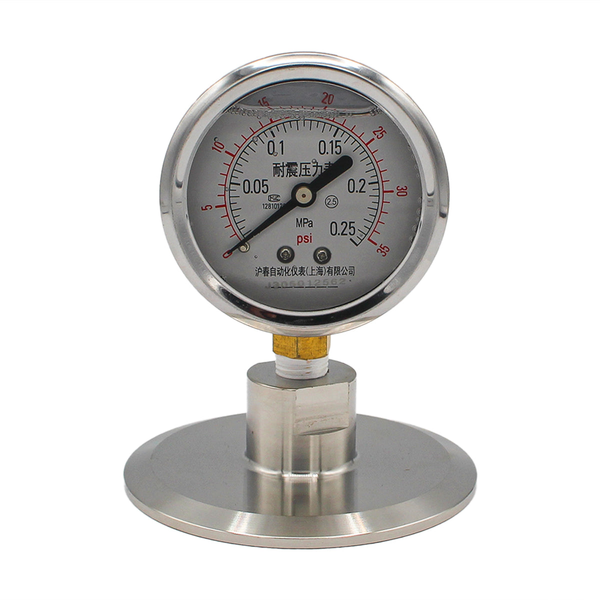 Stainless Steel Tri-Clover Pressure Gauge - 3" TC (0 - 35 PSI) -  Canuck Homebrew Supply, Canada