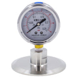 Stainless Steel Tri-Clover Pressure Gauge - 3" TC (0 - 35 PSI)