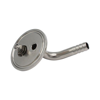 1.5" Tri Clamp Pressurized Transfer End Cap Fitting - Tri Clover Sanitary Stainless Steel Fitting