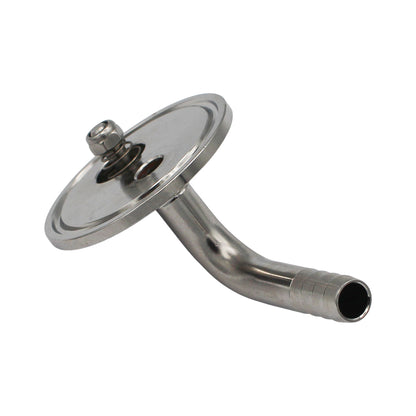 1.5" Tri Clamp Pressurized Transfer End Cap Fitting - Tri Clover Sanitary Stainless Steel Fitting