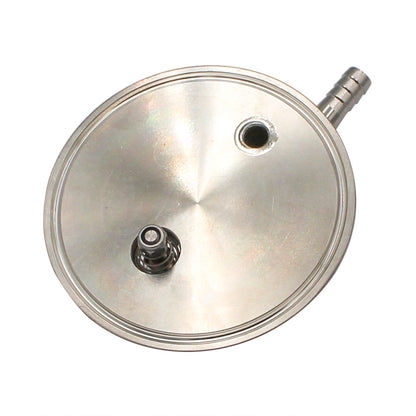 3" Tri Clamp Pressurized Transfer End Cap Fitting - Tri Clover Sanitary Stainless Steel Fitting