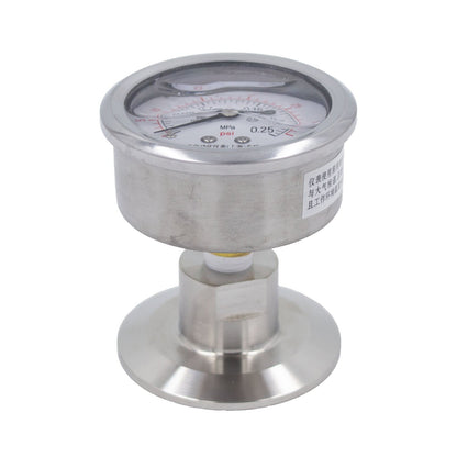 Stainless Steel Tri-Clover Pressure Gauge - 2" TC (0 - 35 PSI | Rear Mount)