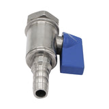 Conical Fermenter Stainless Steel Ball Valve - 3/8" NPT X 3/8" OD Barb