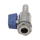 Conical Fermenter Stainless Steel Ball Valve - 3/8" NPT X 3/8" OD Barb