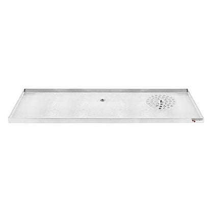 Micro Matic Stainless Steel Surface Mount Spray Glass Rinser With Drain Drip Tray - 36" X 8" X 3/4" [DP-820D-36GR]