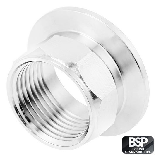 1.5" Tri Clamp X 1" Female BSP Adapter - Tri Clover Sanitary Stainless Steel Fitting