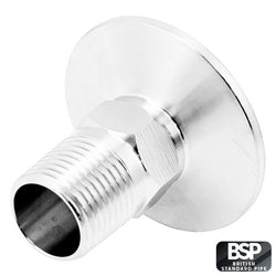 Stainless Steel Tri-Clover Fitting - 1.5" TC X 1/2" Male BSP
