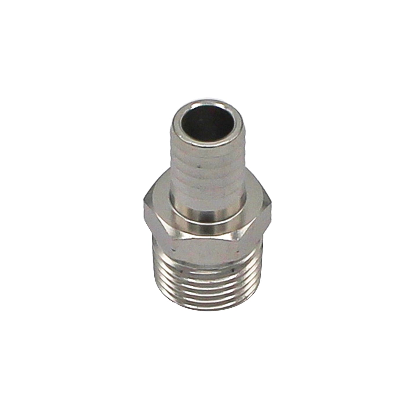 Stainless Steel British Standard Pipe Fitting - 1/2" Male BSP X 1/2" OD Barb