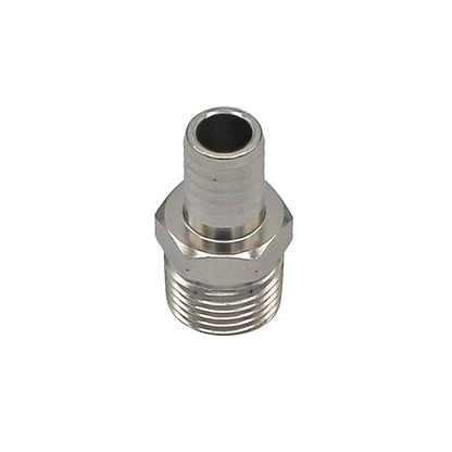 Stainless Steel British Standard Pipe Fitting - 1/2" Male BSP X 1/2" OD Barb
