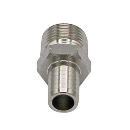 Stainless Steel British Standard Pipe Fitting - 1/2" Male BSP X 1/2" OD Barb
