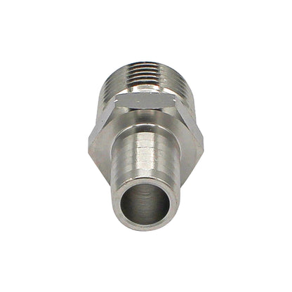 Stainless Steel British Standard Pipe Fitting - 1/2" Male BSP X 1/2" OD Barb