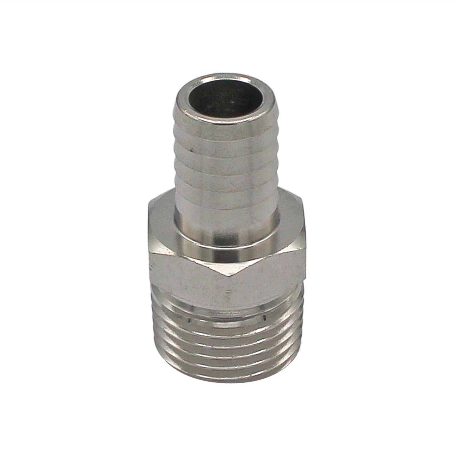 Stainless Steel British Standard Pipe Fitting - 1/2" Male BSP X 1/2" OD Barb