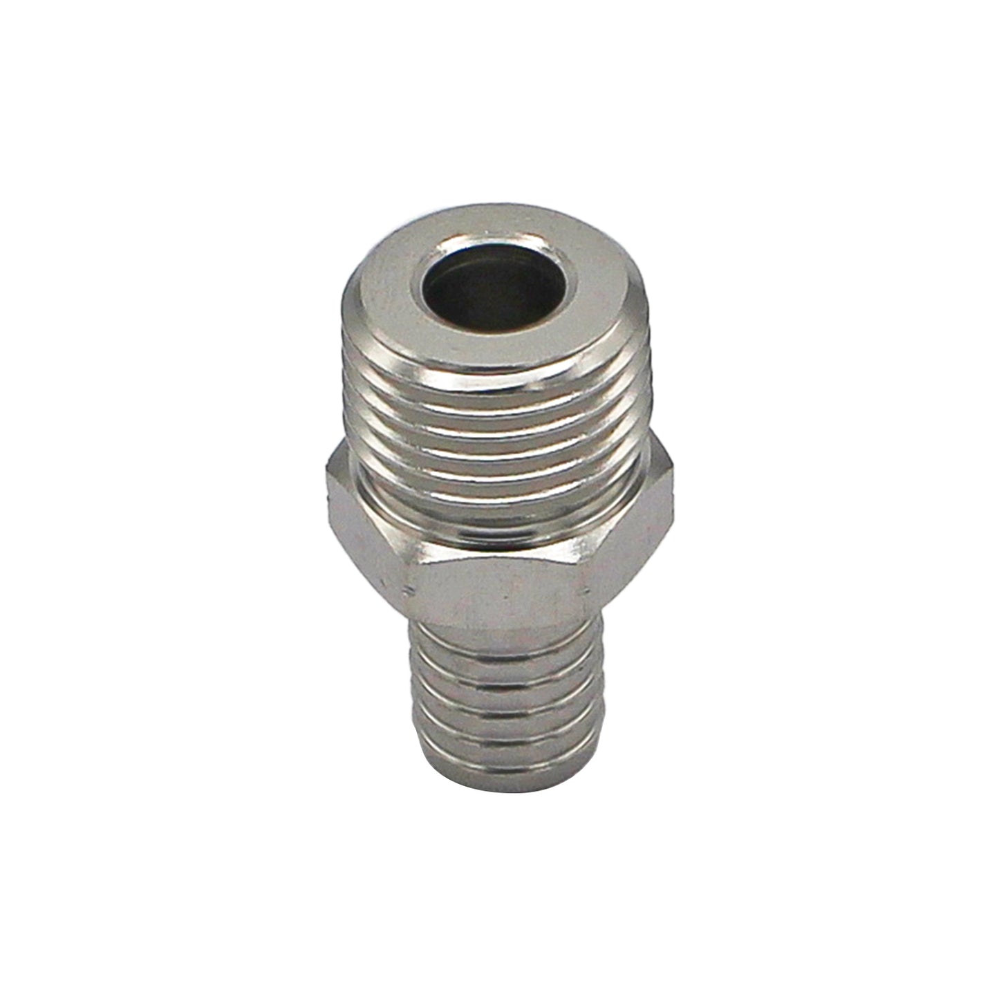 Stainless Steel British Standard Pipe Fitting - 1/2" Male BSP X 1/2" OD Barb