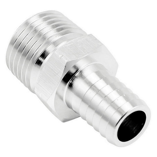 Stainless Steel British Standard Pipe Fitting - 1/2" Male BSP X 1/2" OD Barb