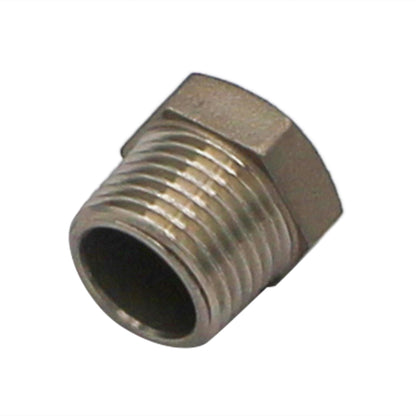 1/2" Male BSP Hex Plug - 304 Stainless Steel Pipe Fitting