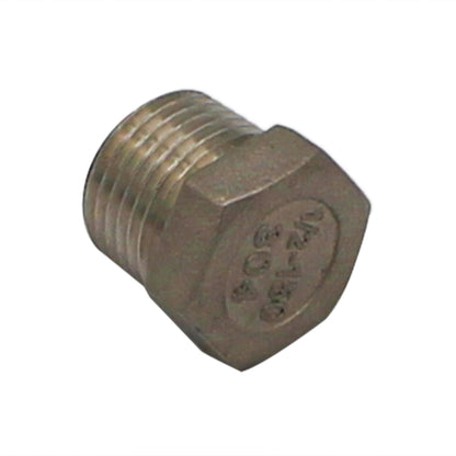 1/2" Male BSP Hex Plug - 304 Stainless Steel Pipe Fitting