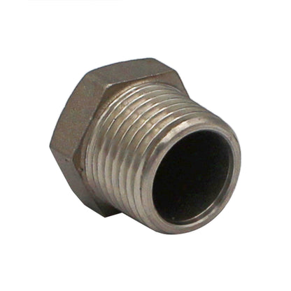 1/2" Male BSP Hex Plug - 304 Stainless Steel Pipe Fitting