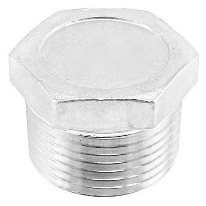 1/2" Male BSP Hex Plug - 304 Stainless Steel Pipe Fitting