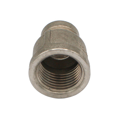 1/2" Female BSP X 1/4" Female BSP Reducing Coupler - 304 Stainless Steel Pipe Fitting