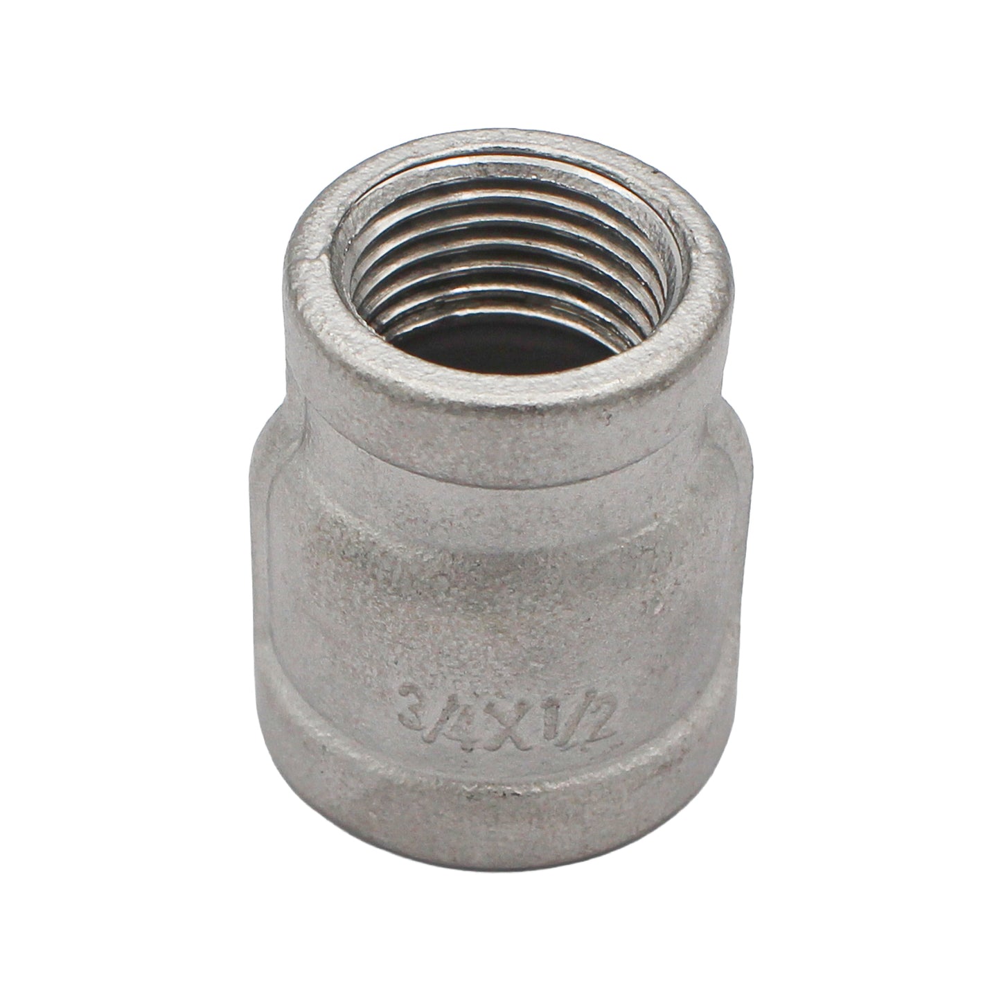 3/4" Female BSP X 1/2" Female BSP Reducing Coupler - 304 Stainless Steel Pipe Fitting