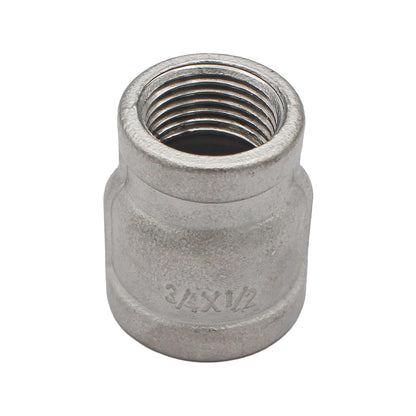 3/4" Female BSP X 1/2" Female BSP Reducing Coupler - 304 Stainless Steel Pipe Fitting