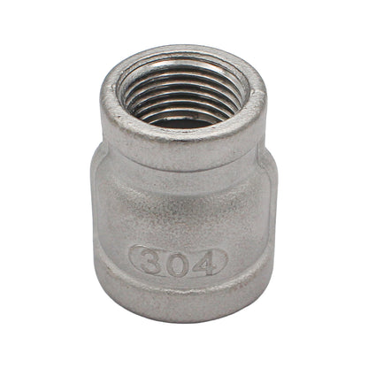 3/4" Female BSP X 1/2" Female BSP Reducing Coupler - 304 Stainless Steel Pipe Fitting