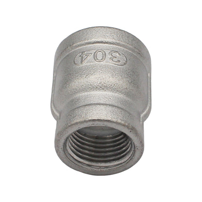 3/4" Female BSP X 1/2" Female BSP Reducing Coupler - 304 Stainless Steel Pipe Fitting