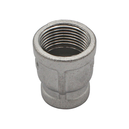 3/4" Female BSP X 1/2" Female BSP Reducing Coupler - 304 Stainless Steel Pipe Fitting