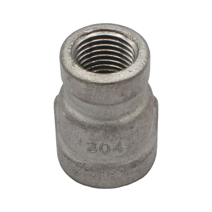 3/8" Female BSP X 1/4" Female BSP Reducing Coupler - 304 Stainless Steel Pipe Fitting
