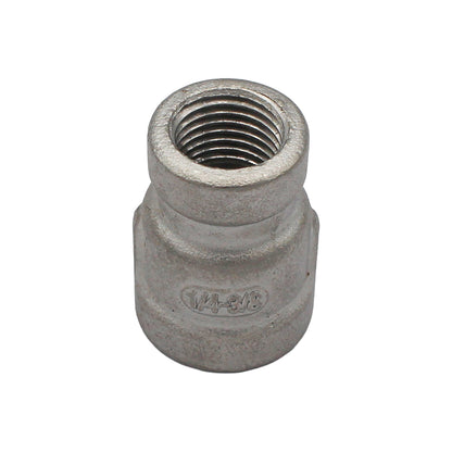 3/8" Female BSP X 1/4" Female BSP Reducing Coupler - 304 Stainless Steel Pipe Fitting
