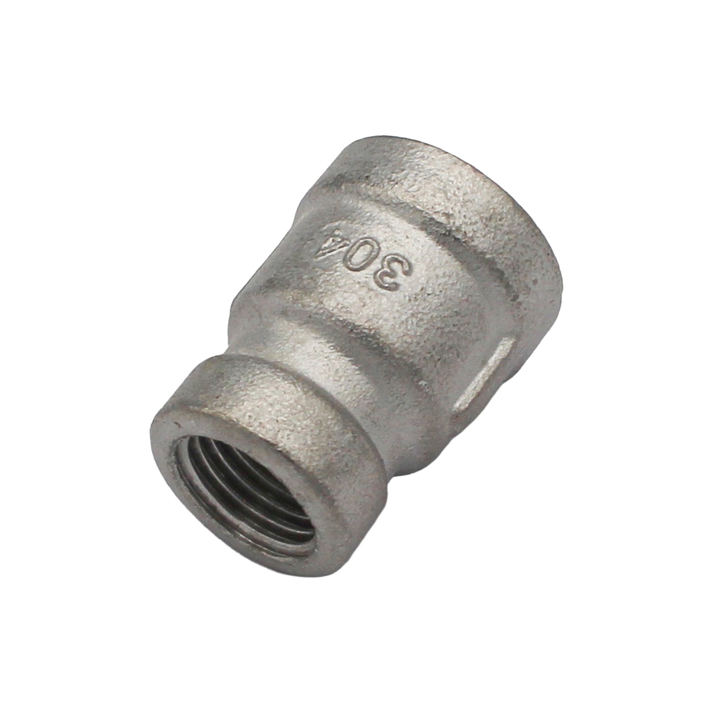 3/8" Female BSP X 1/4" Female BSP Reducing Coupler - 304 Stainless Steel Pipe Fitting