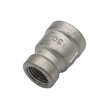 3/8" Female BSP X 1/4" Female BSP Reducing Coupler - 304 Stainless Steel Pipe Fitting