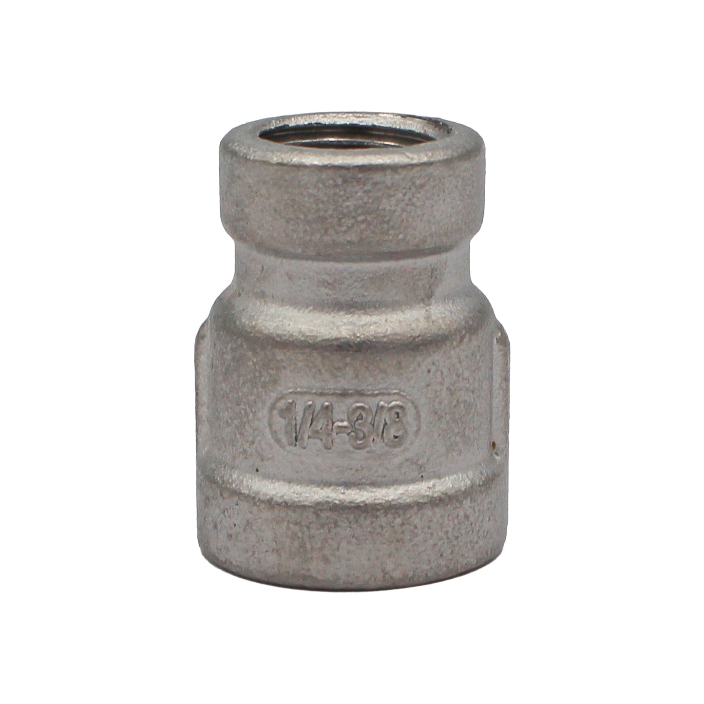 3/8" Female BSP X 1/4" Female BSP Reducing Coupler - 304 Stainless Steel Pipe Fitting